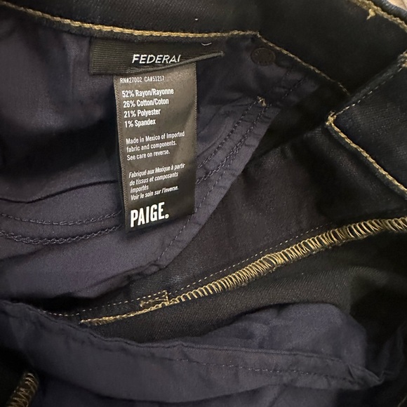 PAIGE Federal Slim Straight Men's Jeans Size 34 - Picture 7 of 8